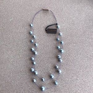 Honora Blue Freshwater Pearl Illusion Necklace
